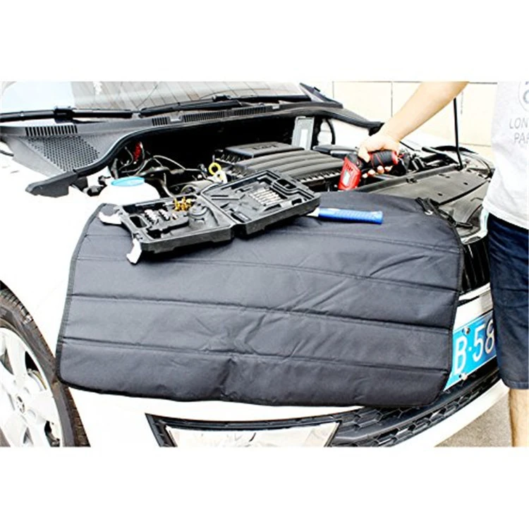 Universal Black Quilted Travel Folded Polyester Car Trunk Bumper Protector
