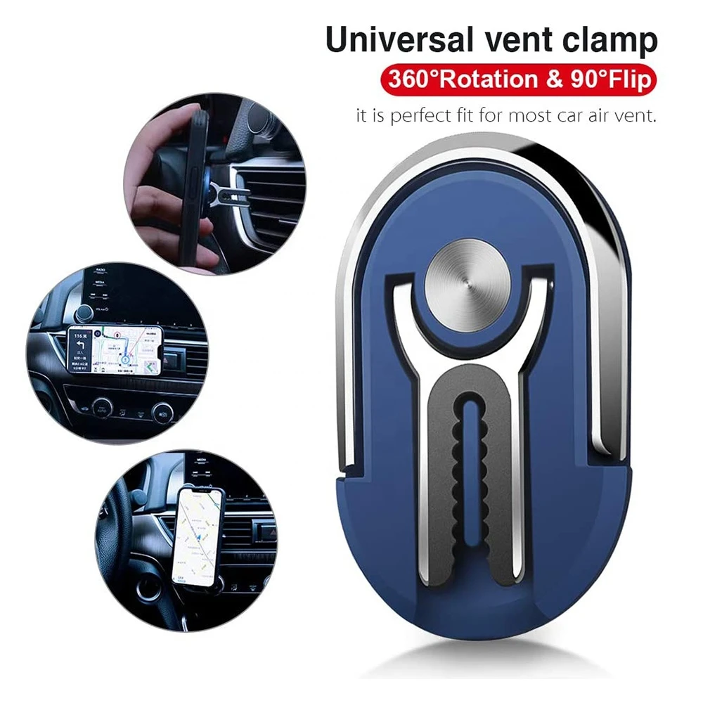Universal Multipurpose Mobile Phone Holder Car Air Vent Grip Mount Stand Rotation Finger Ring Holder Bracket