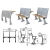 Import University School Furniture Lecture Hall Fixed aluminum alloy Folding College Chair and table from China