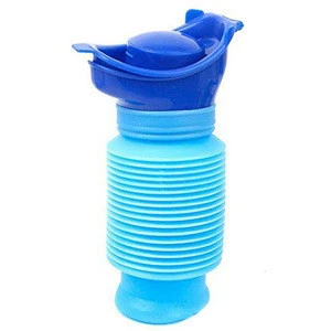 Urinal Portable Emergency Car Accessories Universal Mobile Toilet Shrinkable Mini Outdoor Camping Pee Bottle(Blue)