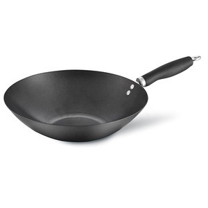 Useful and popular carbon steel big size chinese wok with non stick coating