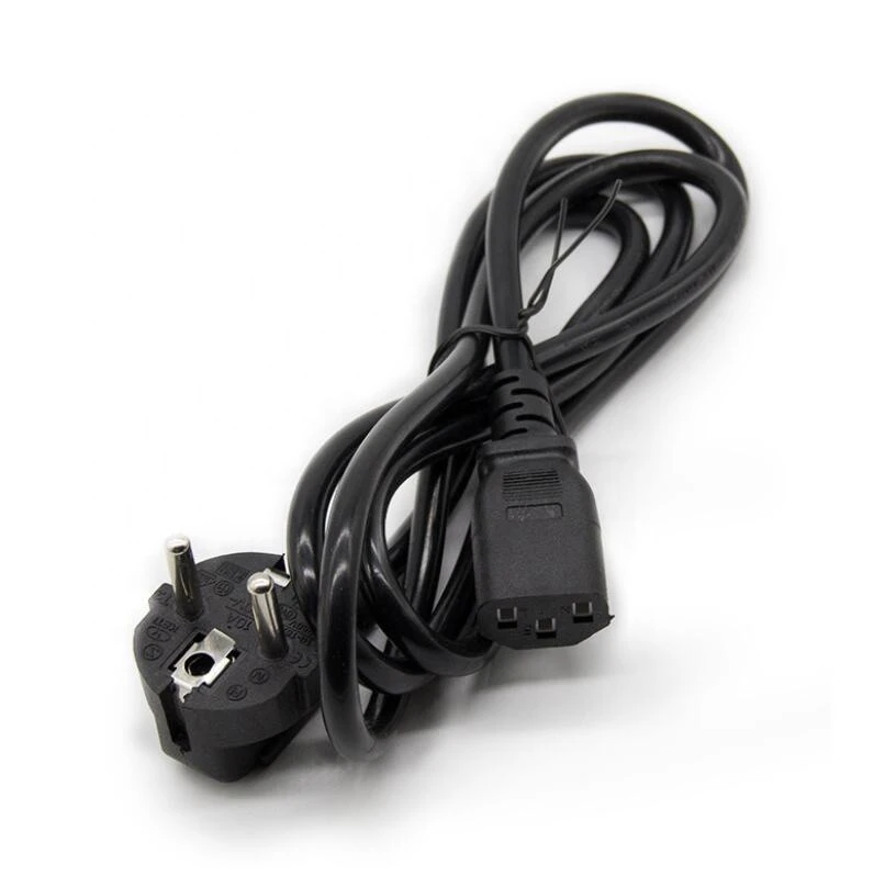 VED certificated Euro CE7/7 Plug To IEC C13 Extension Ac Appliance Computer Laptop Supply Power Cord Cable EU Plug Power Cords