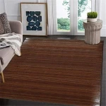 Venice Natural Bamboo Floor Mat Bamboo Area Rug Indoor Carpet Elegant Walnut  Non Skid Backing Floor Runner Mat  Living room