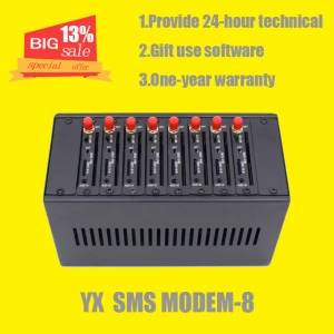 (Verification Code Bulk SMS Modem) YX VOIP 13% OFF Hot Sale Every Port Can Send 1500 SMS/hour 8 SIM 2G GSM SMS Gateway