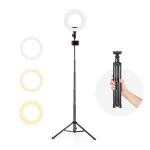 Video Light Dimmable 8'' LED Selfie Ring Light USB Ring Lamp Photography Light with Phone Holder 1.3M tripod stand for Makeup