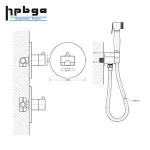 Wall Mounted Single Handle Hot And Cold Water Handheld Bidet Faucet Brass Bathroom Toilet Cleaning Spray Faucet