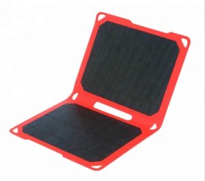 Waterproof IPX5 Portable 14W Super Slim ETFE Laminateder Solar Panel cell phone foldable solar charger