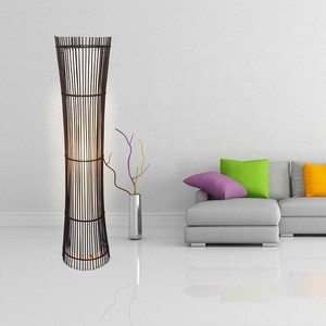 weaving  bamboo floor lamp