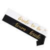 Wedding Decorations Party Favors Accessories Bridal Shower Black And Gold Team Bride Sashes