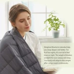 Weighted Blanket 20 lbs 60"x80" Queen Size Adult Breathable Cotton Heavy Blanket with Glass Beads Grey