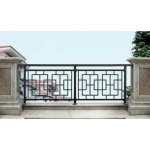 Welded black garden fence aluminum small villa border outdoor panels aluminum decorative metal garden fences classic style fence