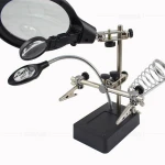 Welding Maintenance auxiliary tools LED lighting magnifying glass with multi-function bracket soldering station