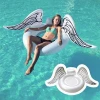 White inflatable  rings with wingsinflatable angel wings swimming ring water game toys large angel wings