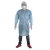 White yellow blue long sleeve disposable isolation suit disposable safety clothing