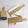 Wholesale cheap professional rectangle thick acacia wooden marble cheese cutting boards with handle