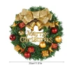 Wholesale Christmas Large Red Ribbon Bow Berry Garlands Wreath for Home Decor