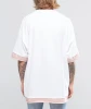 wholesale custom colors cheap item Contrast Sleeves drop shoulder longline oversized plain white tshirt