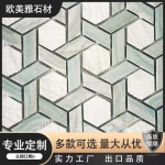 Wholesale Custom Hexagonal Resin Mosaic For Wall Floor Decoration Bathroom Swimming Pool Mosaic Tiles