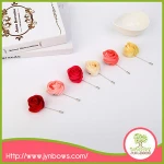 Wholesale Hot Selling Fashion Fabric Mini Rose Flower Brooch Men's Lapel Pins