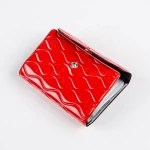 Wholesale Id Card Holder Slim Wallet PVC Business Card Holder with Snap Button