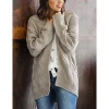 Wholesale Low Price Autumn Long Sleeve Women Lady Knitted Cardigan Sweater