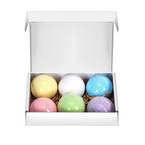 Wholesale luxury natural organic essential oil bubble fizzy custom gift set bath bombs