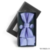 Wholesale man silk tie set gift box adjustable men bow ties and hanky sets