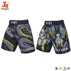 Wholesale Martial Arts Suppliers Men Crossfit MMA Board Shorts Sublimated Printed Fight Wear