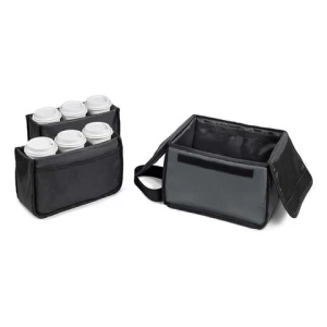 Wholesale Multi Purpose Coffee Cup Drink Carrier Beverage Delivery Bag With Removable Dividers