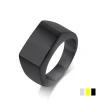 Wholesale New Design Punk Black Stainless Steel Geometric Rings For Men custom design men ring