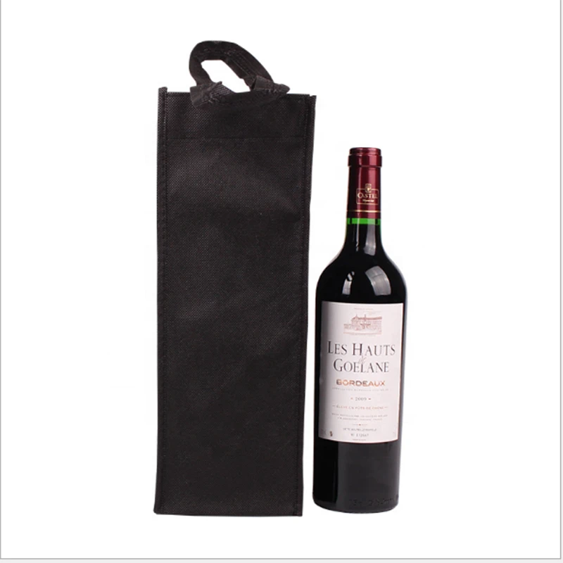 Wholesale Personalized Design Logo Color Red Wine Beer Non Woven Fabric bags Customized Advertising Gift Handbags