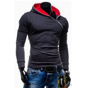 wholesale plain black hoodie/design your own hoodie/no zipper hoodie jacket