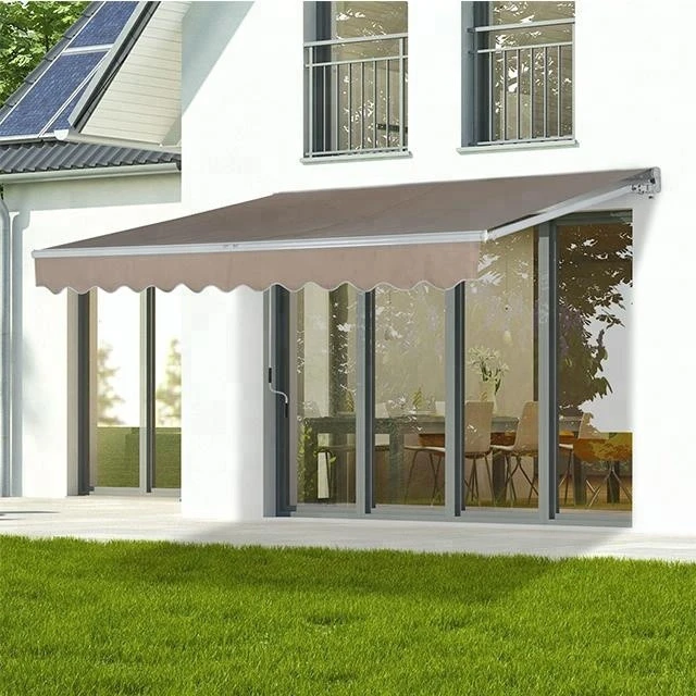 Wholesale Polycarbonate 13&#x27;x8&#x27; Outdoor Sunshade Manual Retractable Shelter Awning