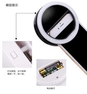 Wholesale portable rechargeable usb camera flash mobile phone led selfie ring light mini