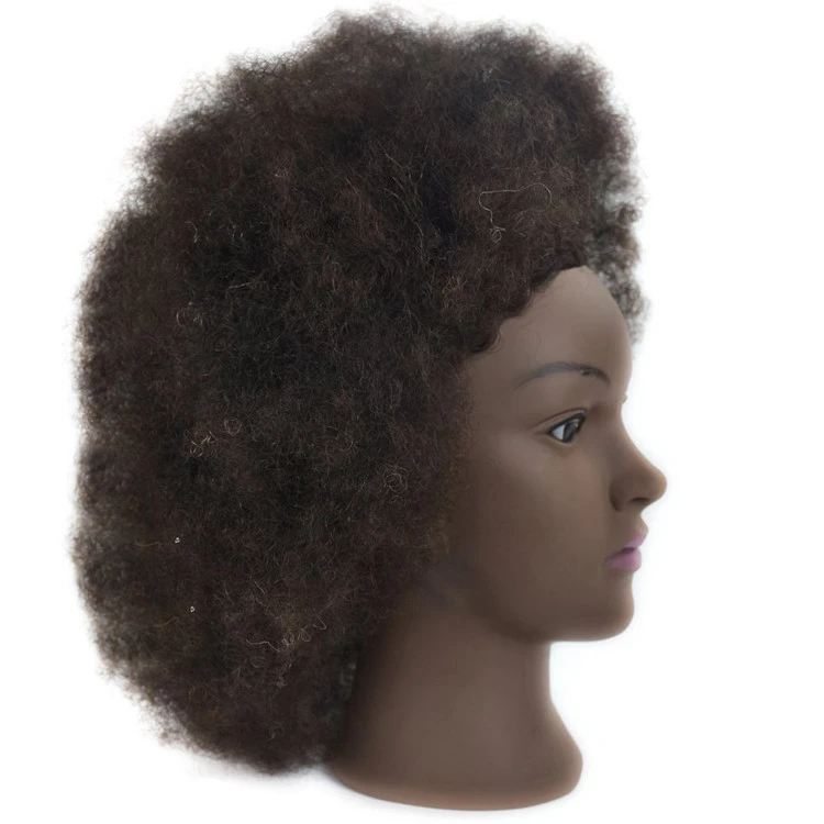 Afro Mannequin Head Human Hair Head Hairdresser African American Training