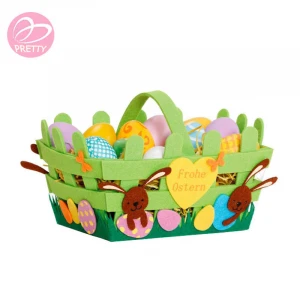 Wholesale Rabbit Shape Easter Basket Felt Storage Basket