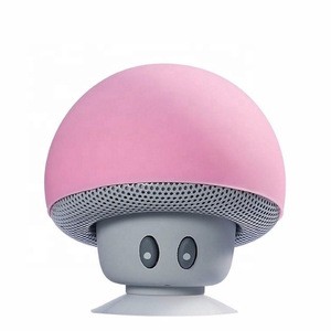 Wholesale small portable festival gifts cheap mini mushroom wireless active speaker with phone holder