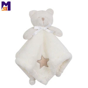 Wholesale teddy bear stuffed animal head blanket baby teddy comforter