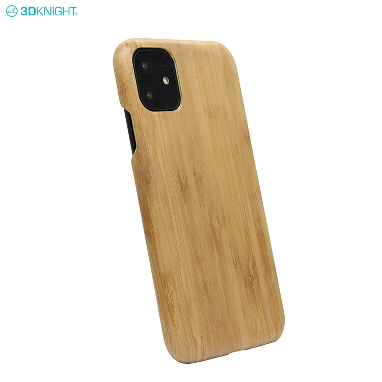 Wholesale Unique handmade laser logo Aramid Fiber Bamboo wood phone skin smartphone wood cover For iPhone11