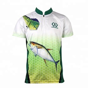 Wholesale UV 50+ Fishing Shirts Custom Print Fishing T Shirt