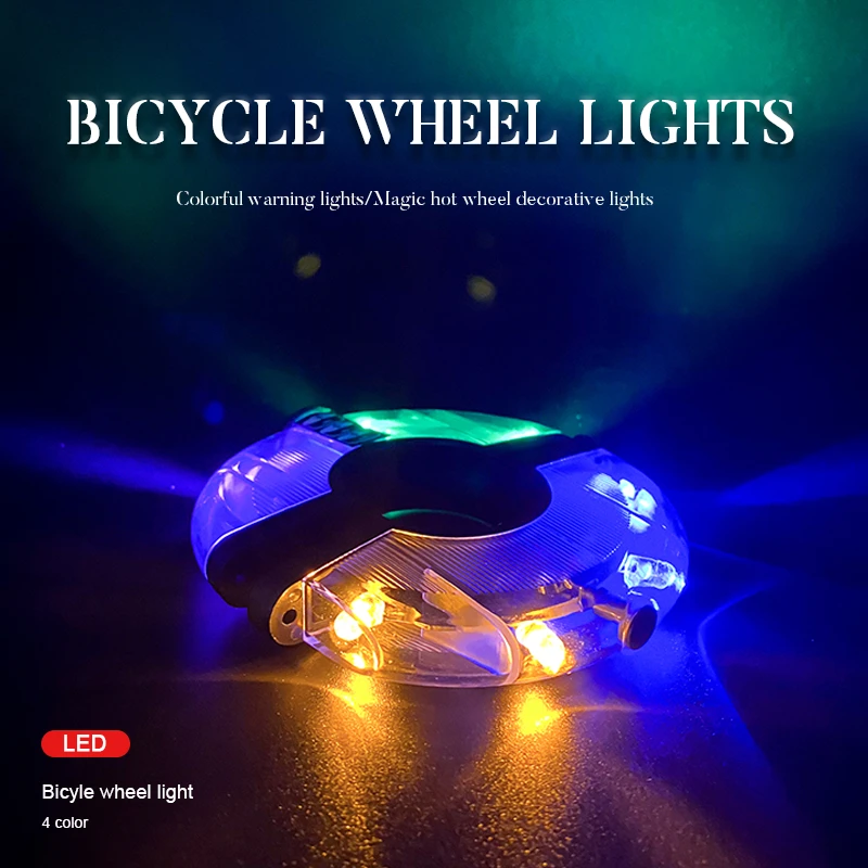 Wholesale Waterproof Cycling Hubs Light Bike Front Rear Spoke Decoration Warning Led Bicycle Wheel  Light accessories