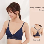 Wholesale Womens V neck Yoga Sports Bra Without Wireless Beauty Back Lace Bra