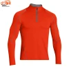 Wicking dry rapidly custom 1/4 front Zip-Up base layer shirt