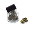 Wide Mouth Straight Sided Clear/Black/Blue/Amber/White 2oz 3oz 4oz Square Glass Jars Cr Lid