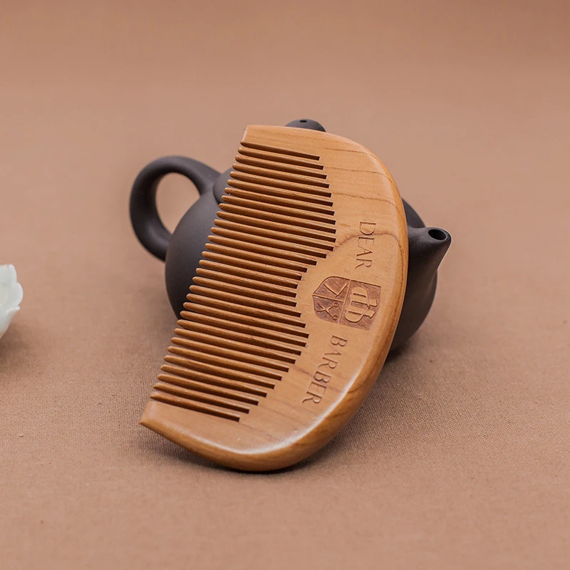 wide tooth detangling personalized beard hair comb with custom logo