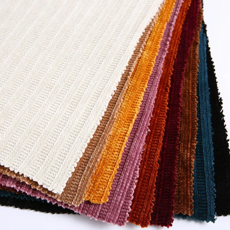 Widely use textiles yarn dyed rib loose knit thick knitted corduroy fabric for pants
