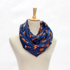 Winter fashion image printing infinity scarf neckwear