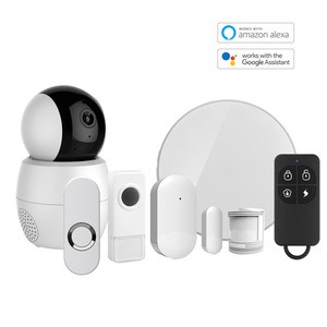 Wireless Wifi Cloud Alexa Home Alarm Kit Gateway By Smart Life Tuya Smart App Control 433mhz