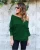 Import Womens Off Shoulder Knit Jumper Long Sleeve Pullover Baggy Solid Women Sweater A397 from China