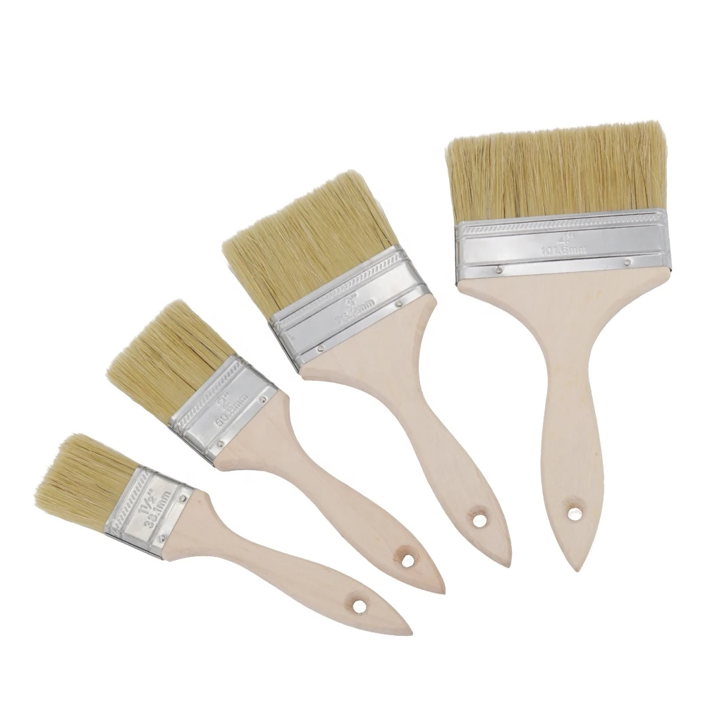 wooden brush handle,bristle paint brush,paint brush and roller  31011